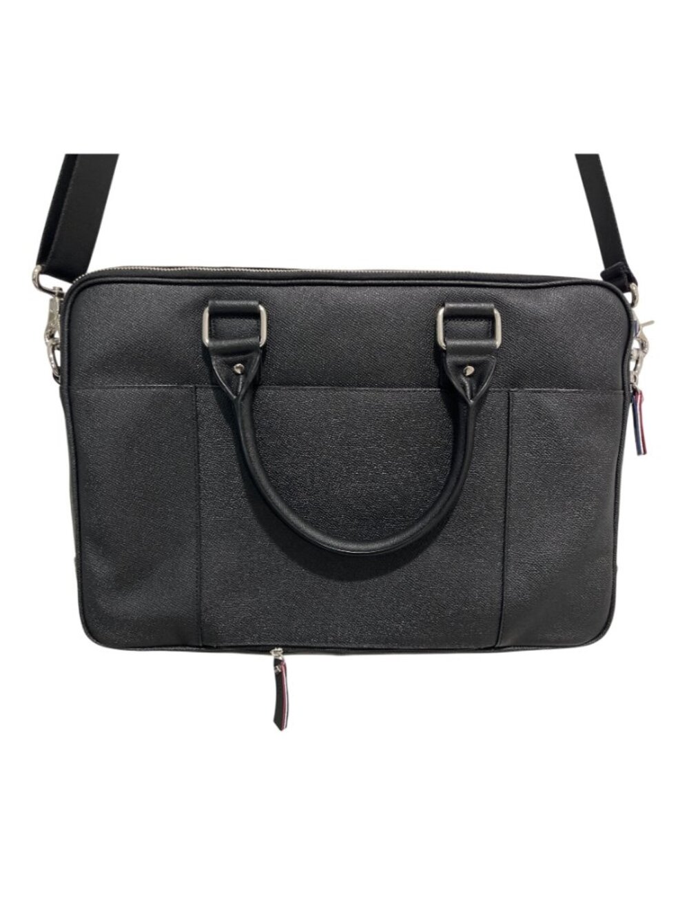 Cole Haan x American Airlines Black Leather Laptop Bag Tavel Briefcase 16x11 - Picture 4 of 9